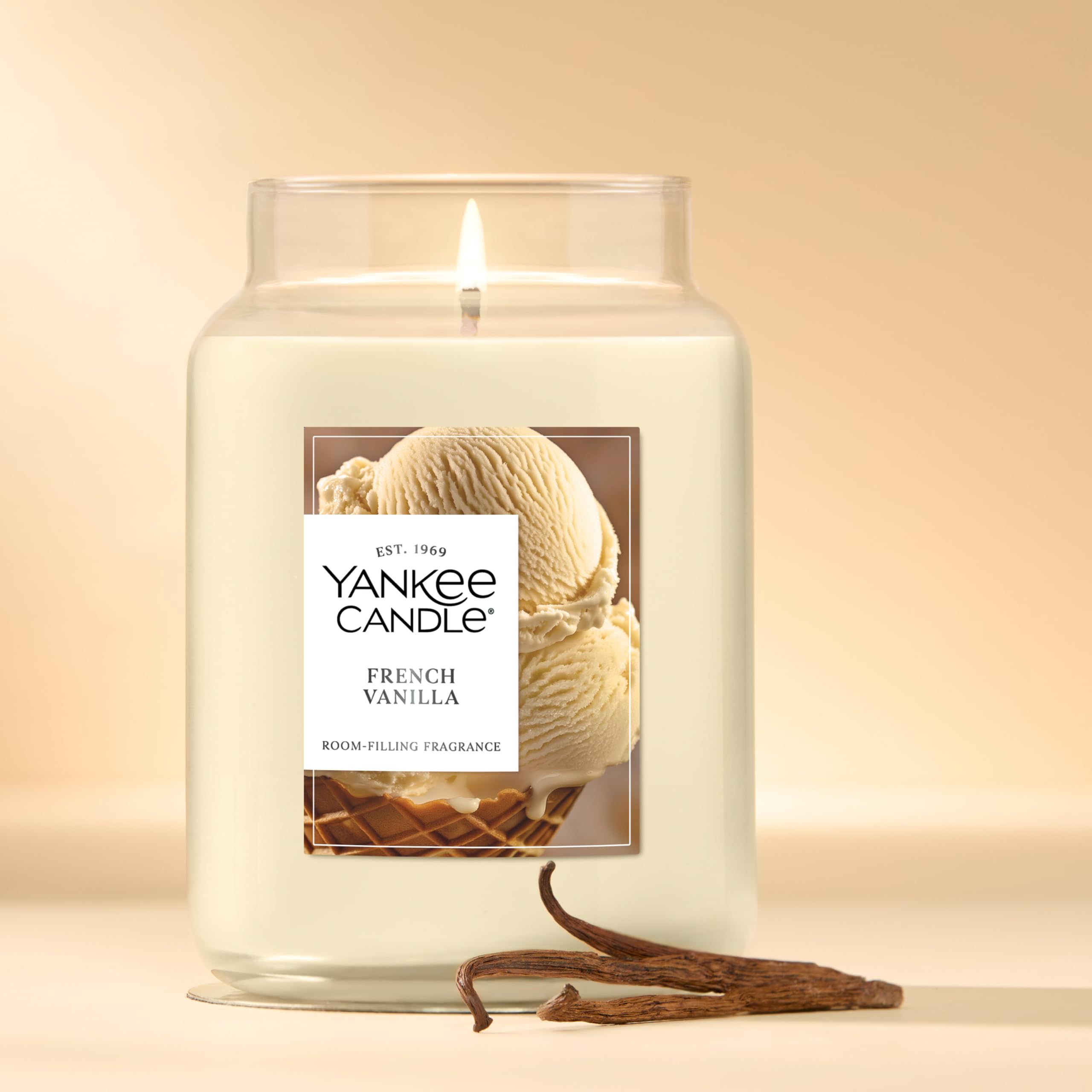 YANKEE CANDLE アロマ Amazon.com: Yankee Candle French Vanilla Scented Candle, 22oz